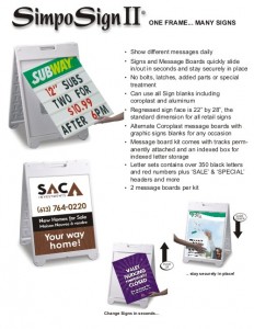 SimpoSignII® Sidewalk Signs